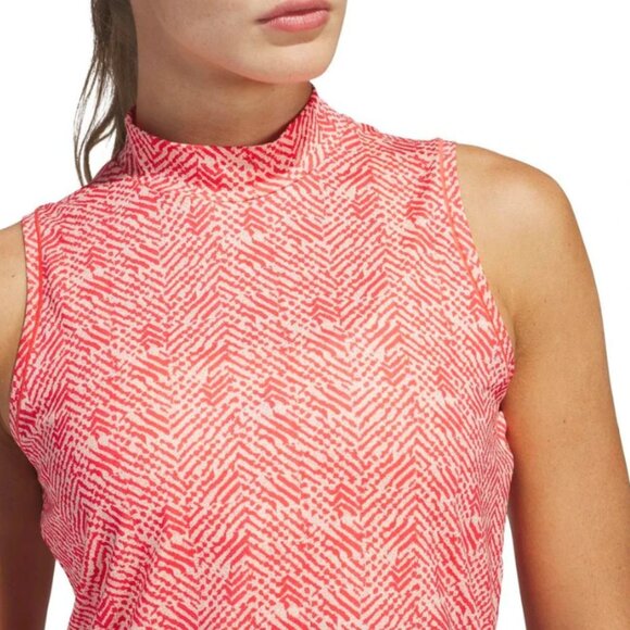 NWT New adidas Women's Ultimate365 Mock Neck Golf Polo XL Shirt Top Sleeveless - Picture 3 of 6